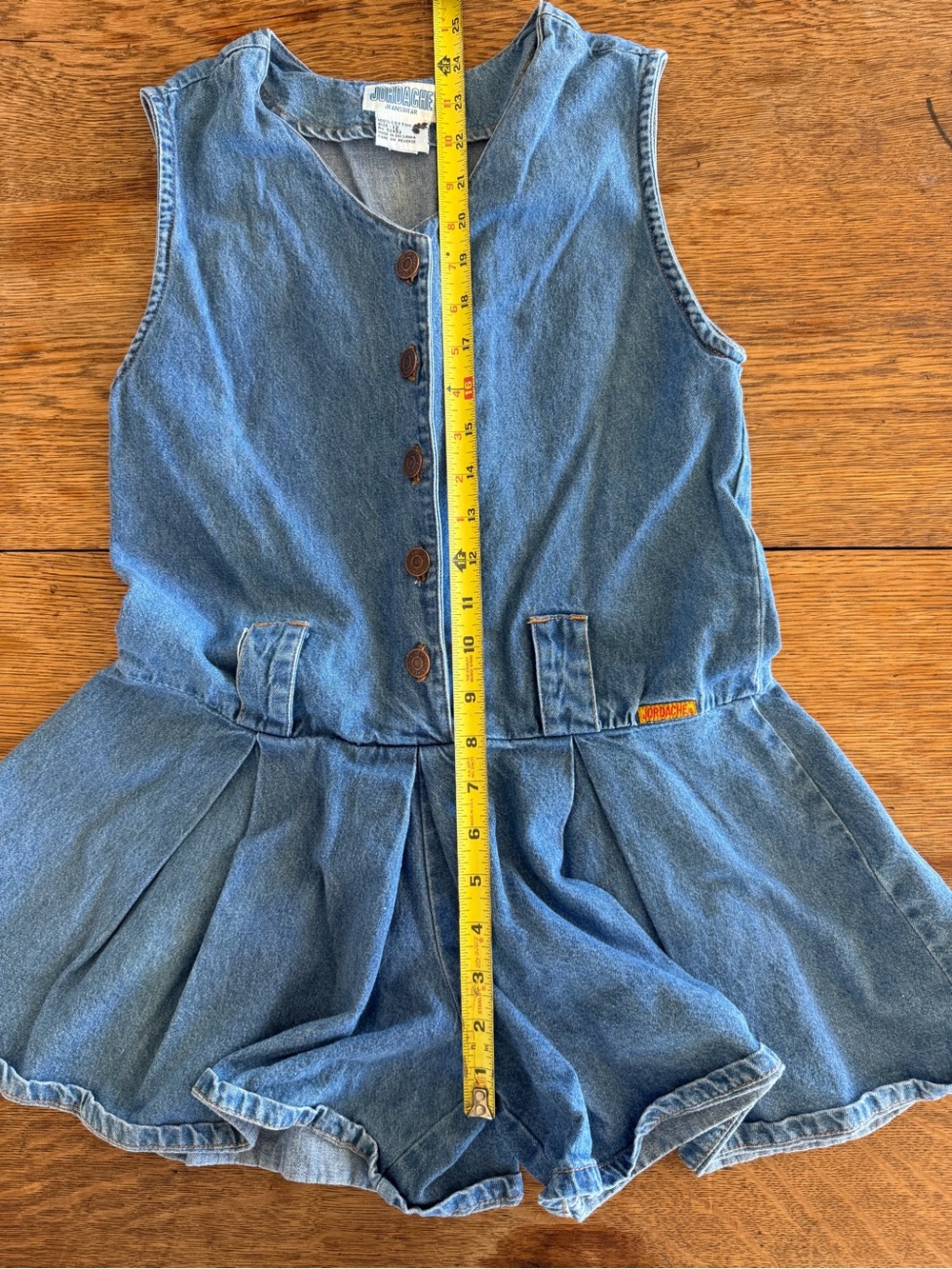 Vintage Jordache Blue Denim Sleeveless Romper - Picture 3 of 9